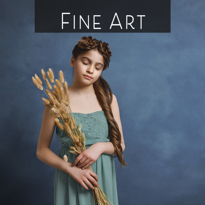 Foto artistica di bambina in stile Fine-Art, realizzata in studio da Ferruccio Munzittu